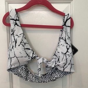 women’s S reversible knotted bikini top